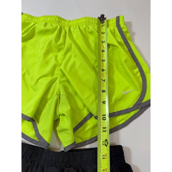 Nike Dri-Fit girls Running Shorts Bundle Neon Yellow & Black Large (bin HH79) - Picture 8 of 9